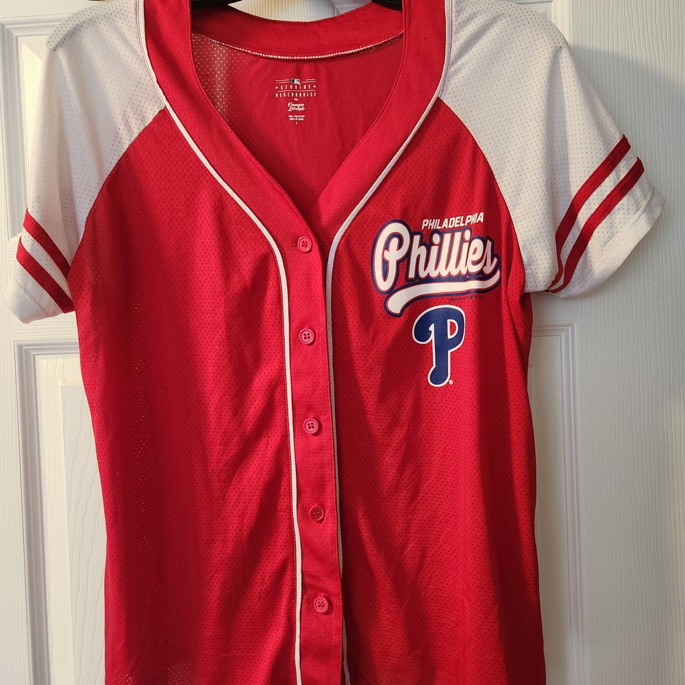 EUC-Philadelphia Phillies-Sz Large Baseball Jersey Top